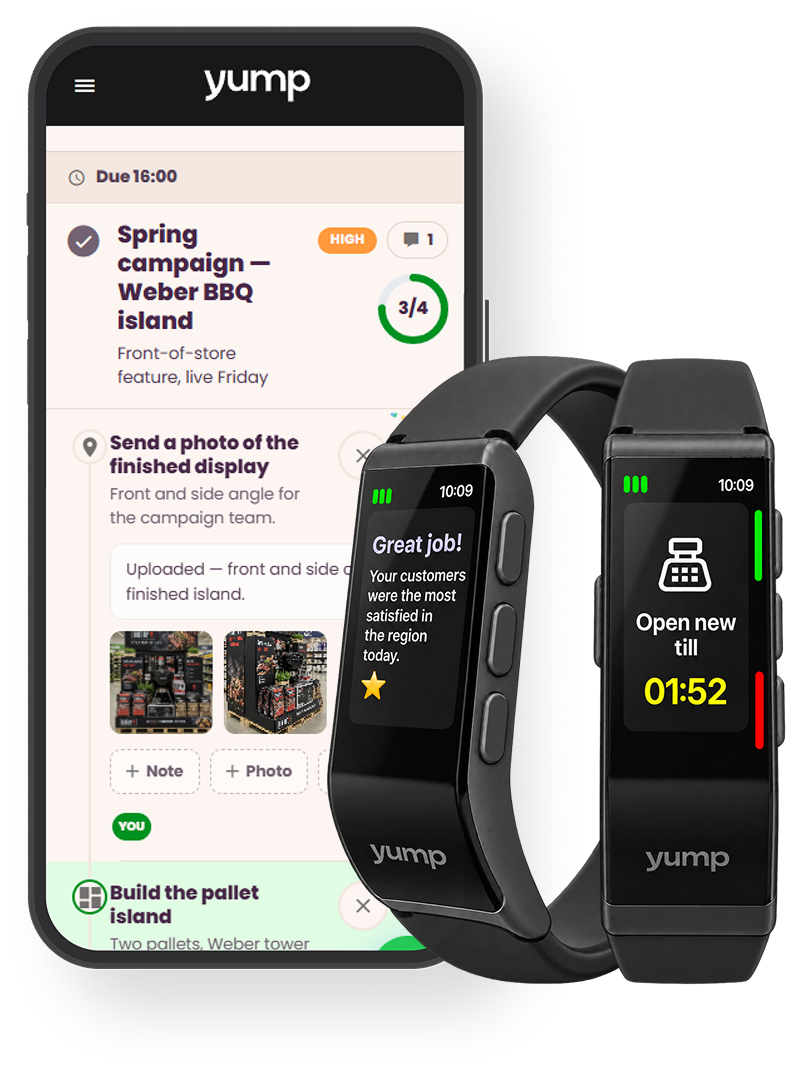 Yump app and wearable
